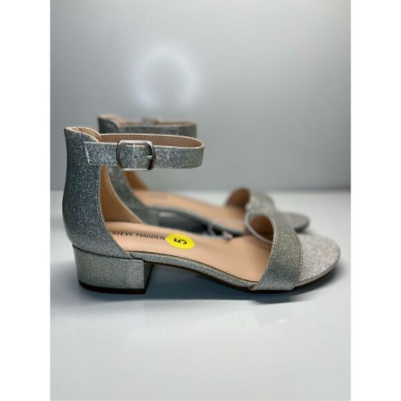 Steve Madden JFriday Ankle Strap Glitter Sandals, Women's Size 5M (H7) - Picture 2 of 11